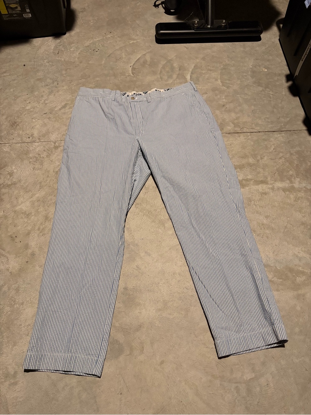 Polo by Ralph Lauren Light Blue & White Pinstripe Chinos
